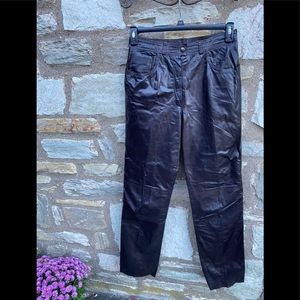 BEGED-OR BROWN LEATHER PANTS